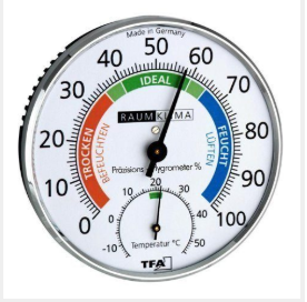 hygrométrie de l'air dans sa couleur verte idéale